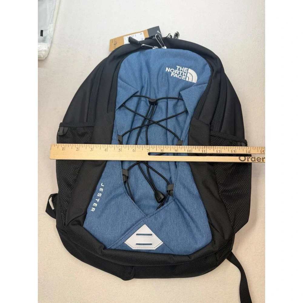 The North Face Jester Backpack Blue Black Laptop Sleeve School Travel New NWT